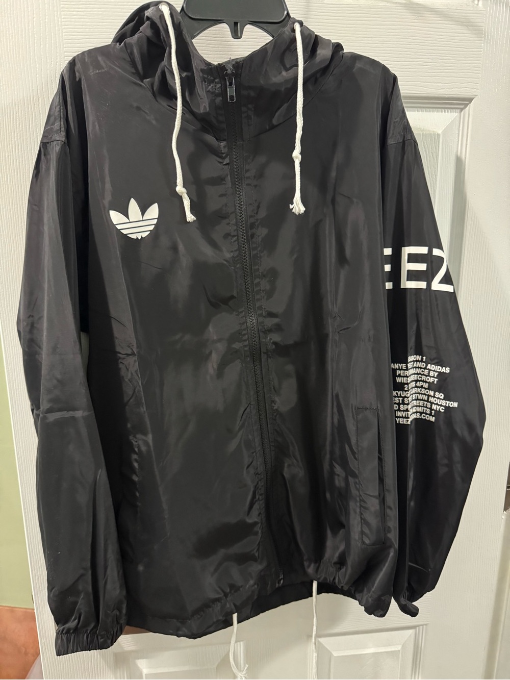 Adidas Originals x Yeezy Season 1 Black Windbreaker Jacket (Men’s Small)